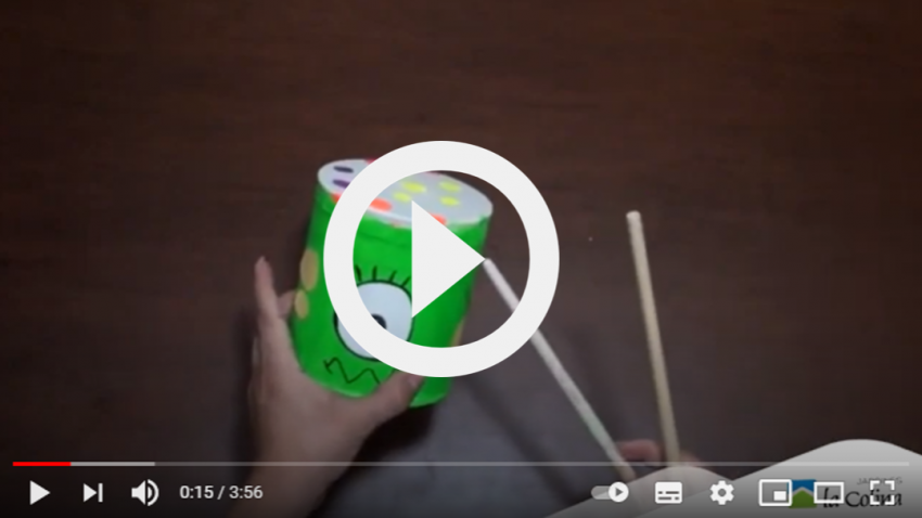 Manualidad: Elabora un tambor con materiales reciclables