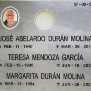 lápida, servicios complementarios, jardines la colina, bucaramanga